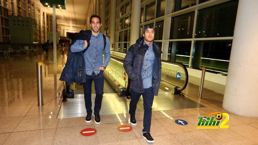 صور : لاعبي برشلونة في طريقهم الى مدريد