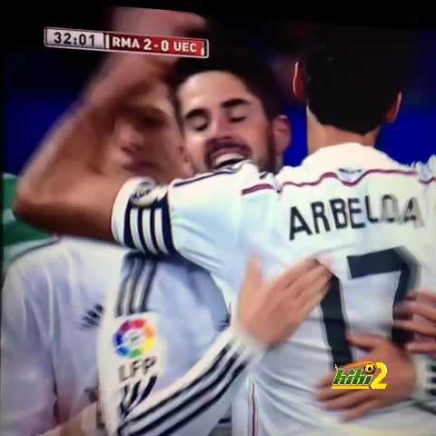 ايسكو يسجل الهدف الثاني لريال مدريد