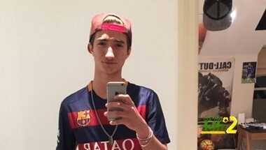 صورة : ابن مورينيو يحتفل بفوز برشلونة في الكلاسيكو