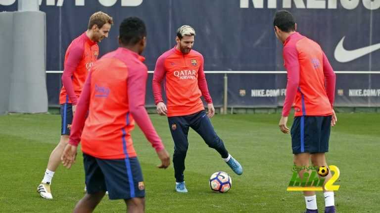 صور : هكذا ظهر ميسي في تدريبات برشلونة بعد تعافيه من الإصابة