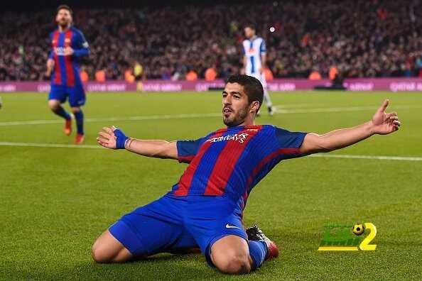 سواريز يعزز تقدم برشلونة بالهدف الثاني