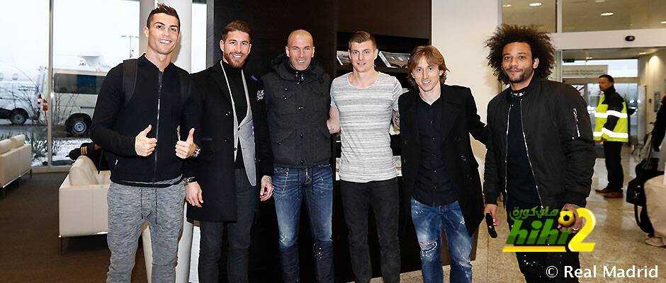 صورة : نجوم ريال مدريد عقب وصولهم إلى زيورخ