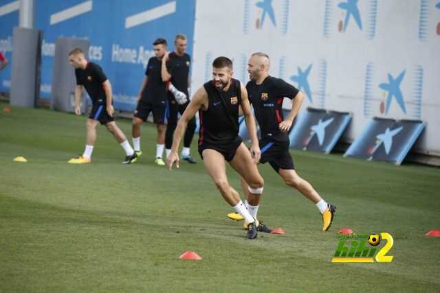 صور من إستعدادات برشلونة لكأس جامبر