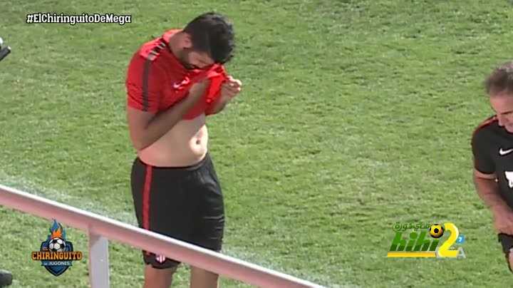 صورة في غاية الفشل لدييجو كوستا من تدريبات اتلتيكو مدريد