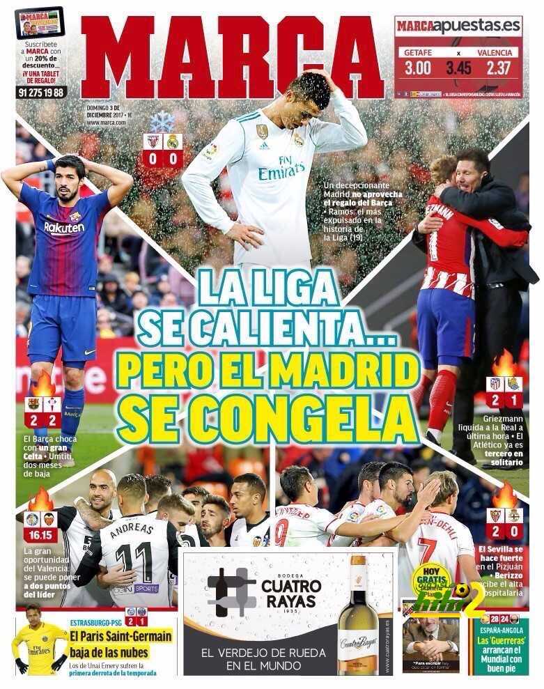 غلاف الماركا: الليجا ساخنة وريال مدريد مُجمد