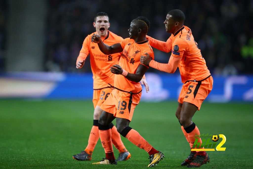 ماني وصلاح يمنحان التقدم لليفربول امام بورتو