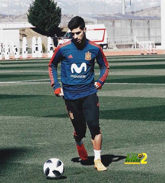 🔴 أسينسيو بتدريبات المنتخب الاسباني