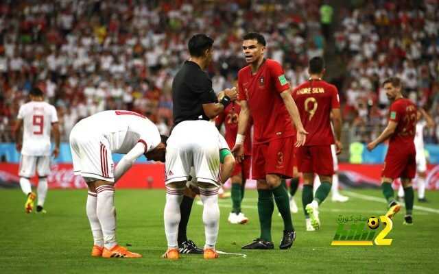 انتهاء الشوط الاول (ايران x البرتغال)
