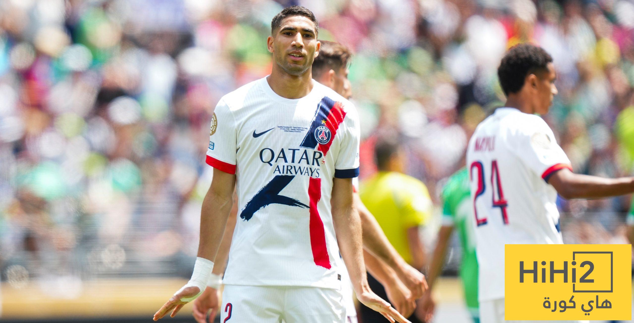 أشرف حكيمي يتألق كأفضل مدافع هجومي في أوروبا