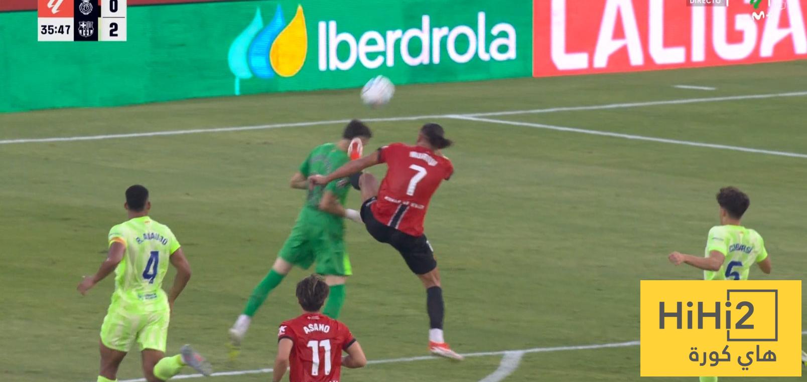 الــ VAR ينقذ مونيرا مونتيرو في مواجهة برشلونة ومايوركا