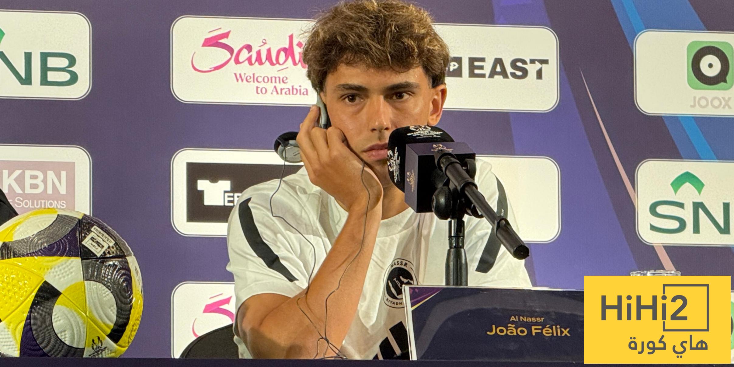 في أول ظهور رسمي.. فيليكس يعد جماهير النصر بلقب السوبر