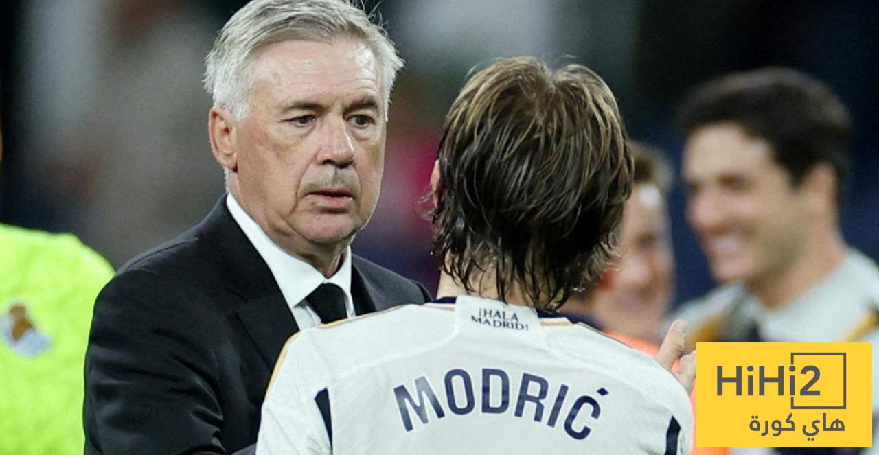 أنشيلوتي يشيد بمودريتش