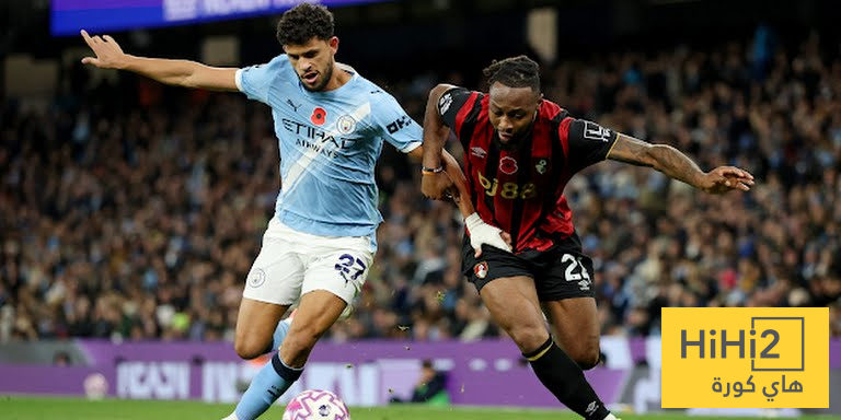 احصائيات مباراة مانشستر سيتي و بورنموث في الدوري الانجليزي