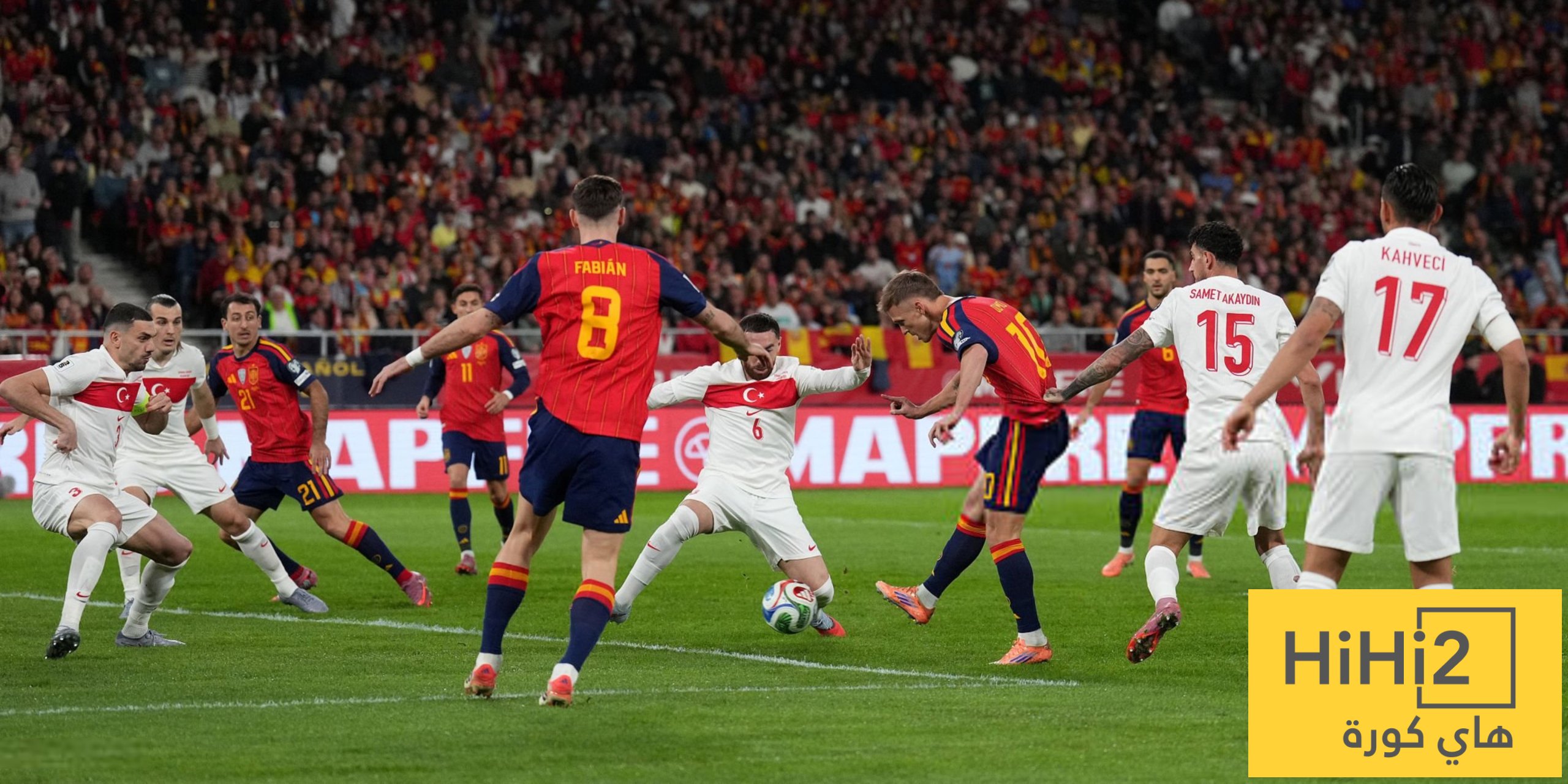 احصائيات الشوط الاول من مباراة اسبانيا وتركيا