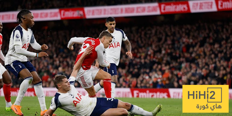ارسنال يتقدم على توتنهام في الشوط الاول
