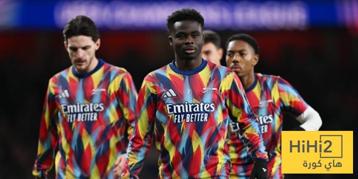 بعد خروجه.. أرقام ساكا في مباراة البايرن