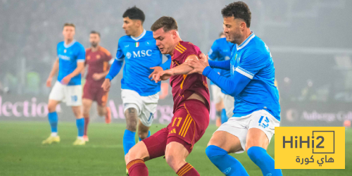 إحصائيات نصف ساعة من مباراة روما ونابولي