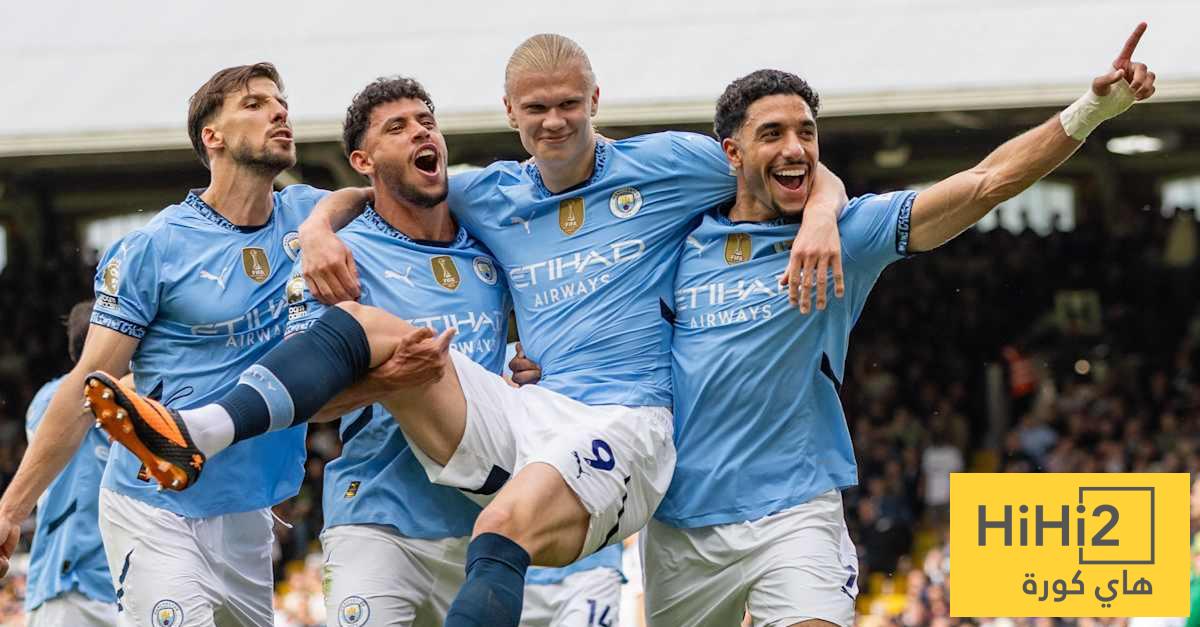 نتائج آخر خمس مباريات بين مانشستر سيتي وفولهام