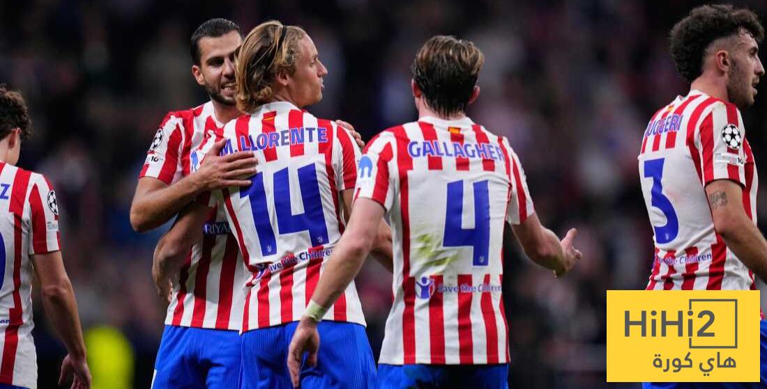 نتائج آخر خمس مباريات بين أتلتيكو مدريد وبيلباو