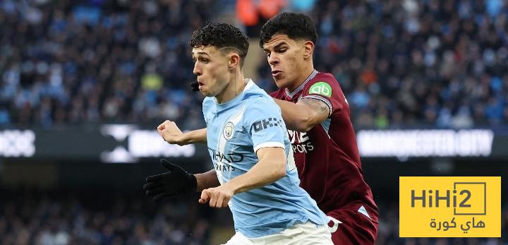 إحصائيات 70 دقيقة بين مانشستر سيتي و وست هام