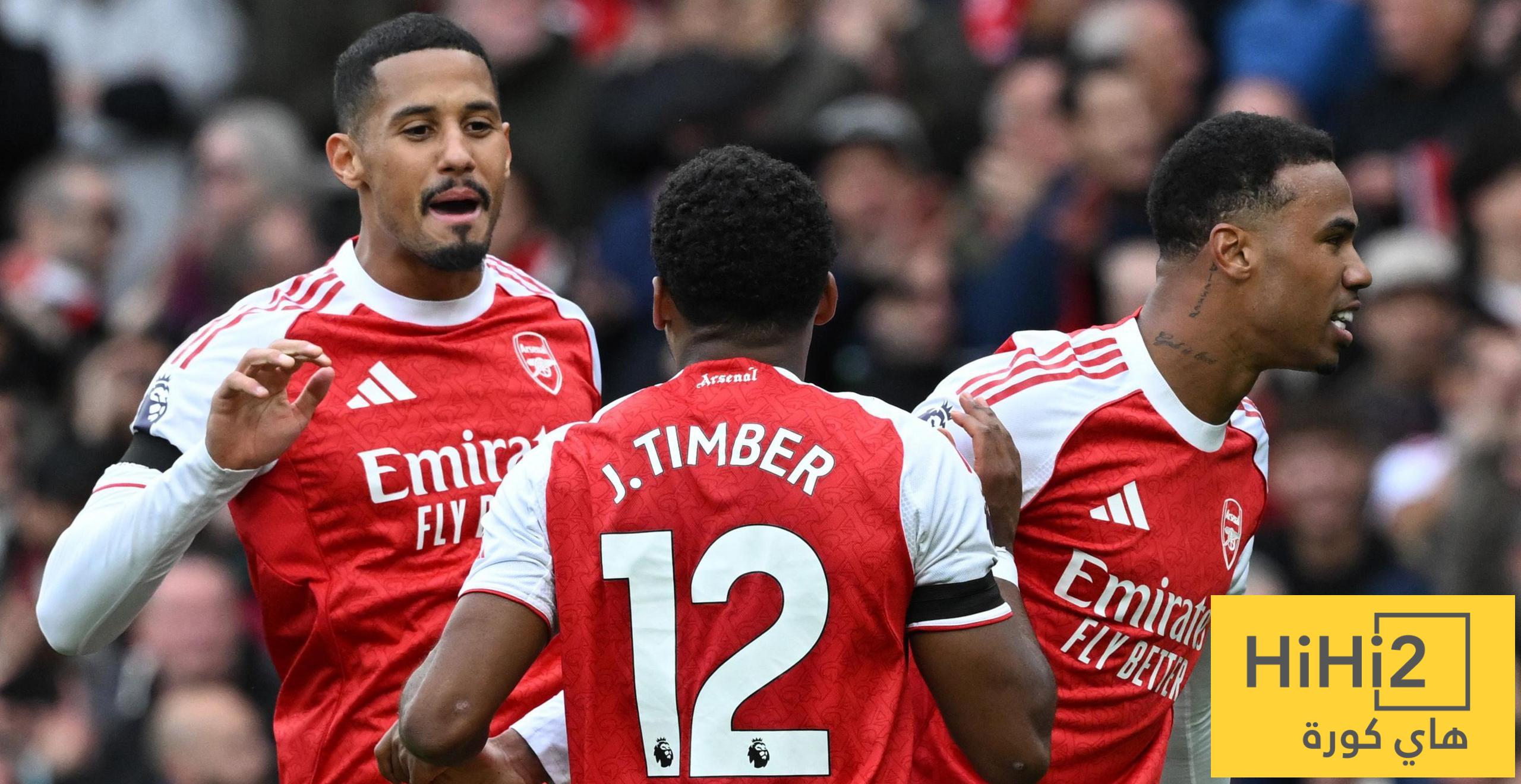 نتائج آخر خمس مباريات بين أرسنال وبرايتون