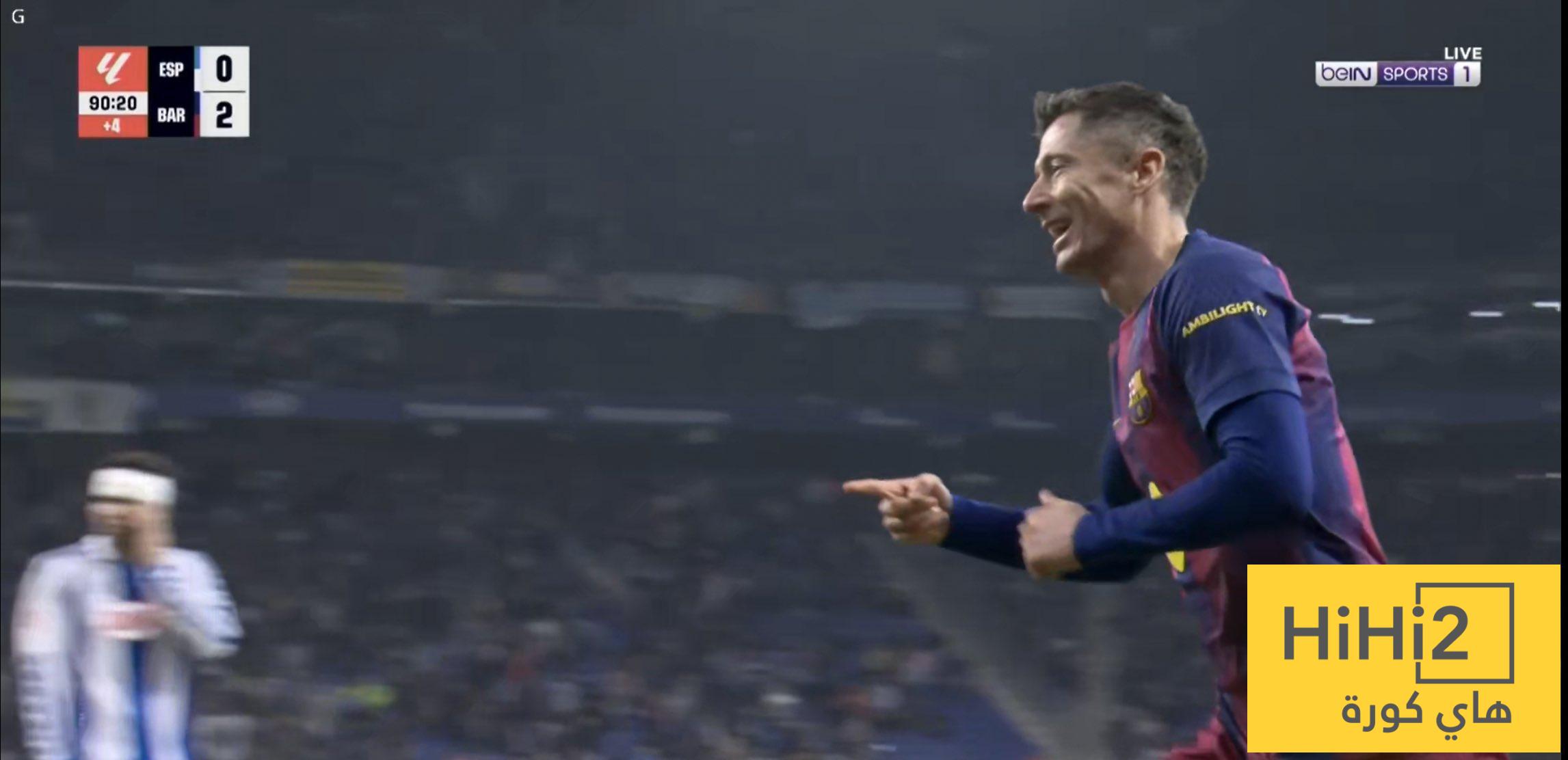 ترتيب هدافي الليغا بعد هدف ليفاندوفسكي أمام إسبانيول