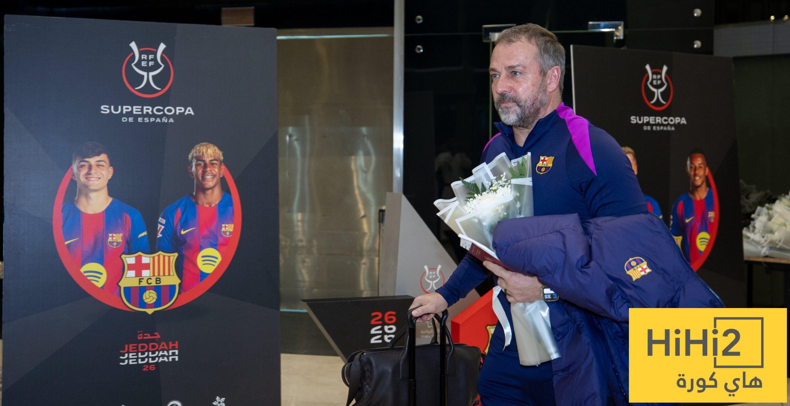 صور – استقبال نادي برشلونة في جدة استعدادًا للسوبر الإسباني