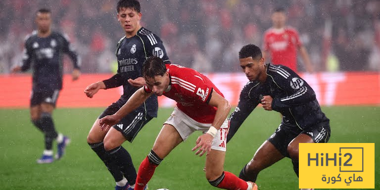 احصائيات الشوط الاول من مباراة ريال مدريد وبنفيكا