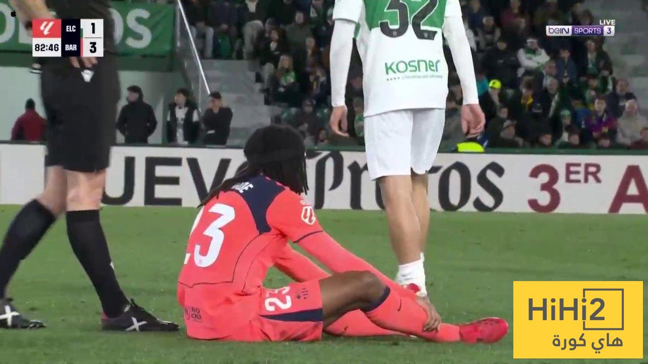 كوندي يطمئن جماهير برشلونة بعد طلبه التبديل أمام إلتشي