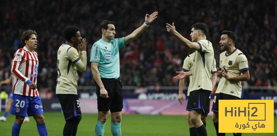 خطأ في تقرير الحكم مونويرا مونتيرو لمباراة أتلتيكو مدريد وبرشلونة !