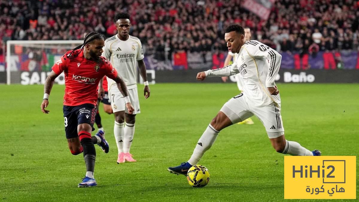 رقم قياسي في مباراة ريال مدريد وأوسوسانا رقم قياسي في مباراة ريال مدريد وأوسوسانا