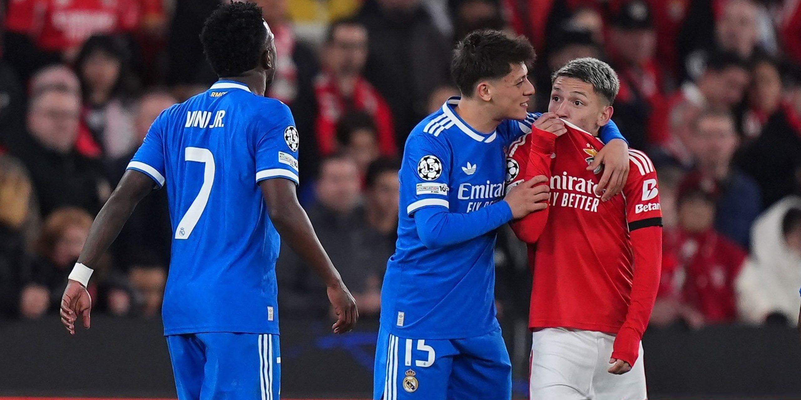 يويفا يراقب فينيسيوس ومدافع بنفيكا في موقعة الإياب