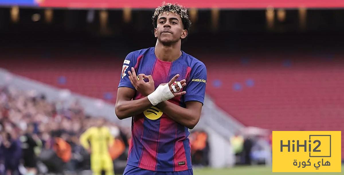 منشور لامين يامال قبل صدام أتلتيكو مدريد