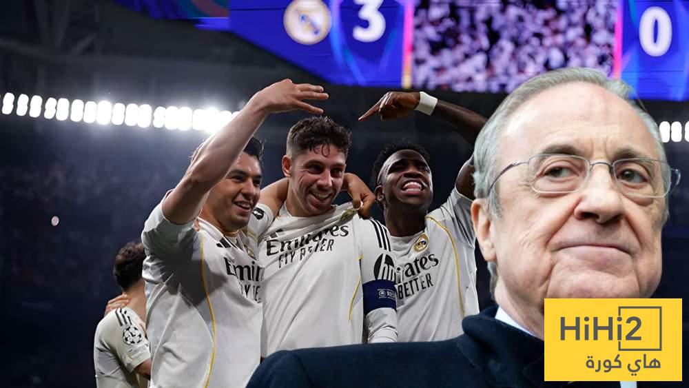 رسالة بيريز إلى لاعبي ريال مدريد بعد اكتساح السيتي