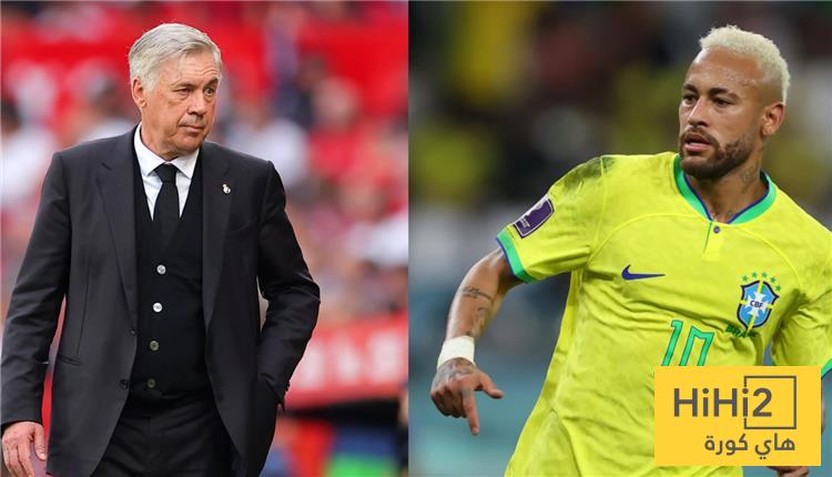 ماذا قال أنشيلوتي عن استبعاد نيمار من قائمة السامبا؟