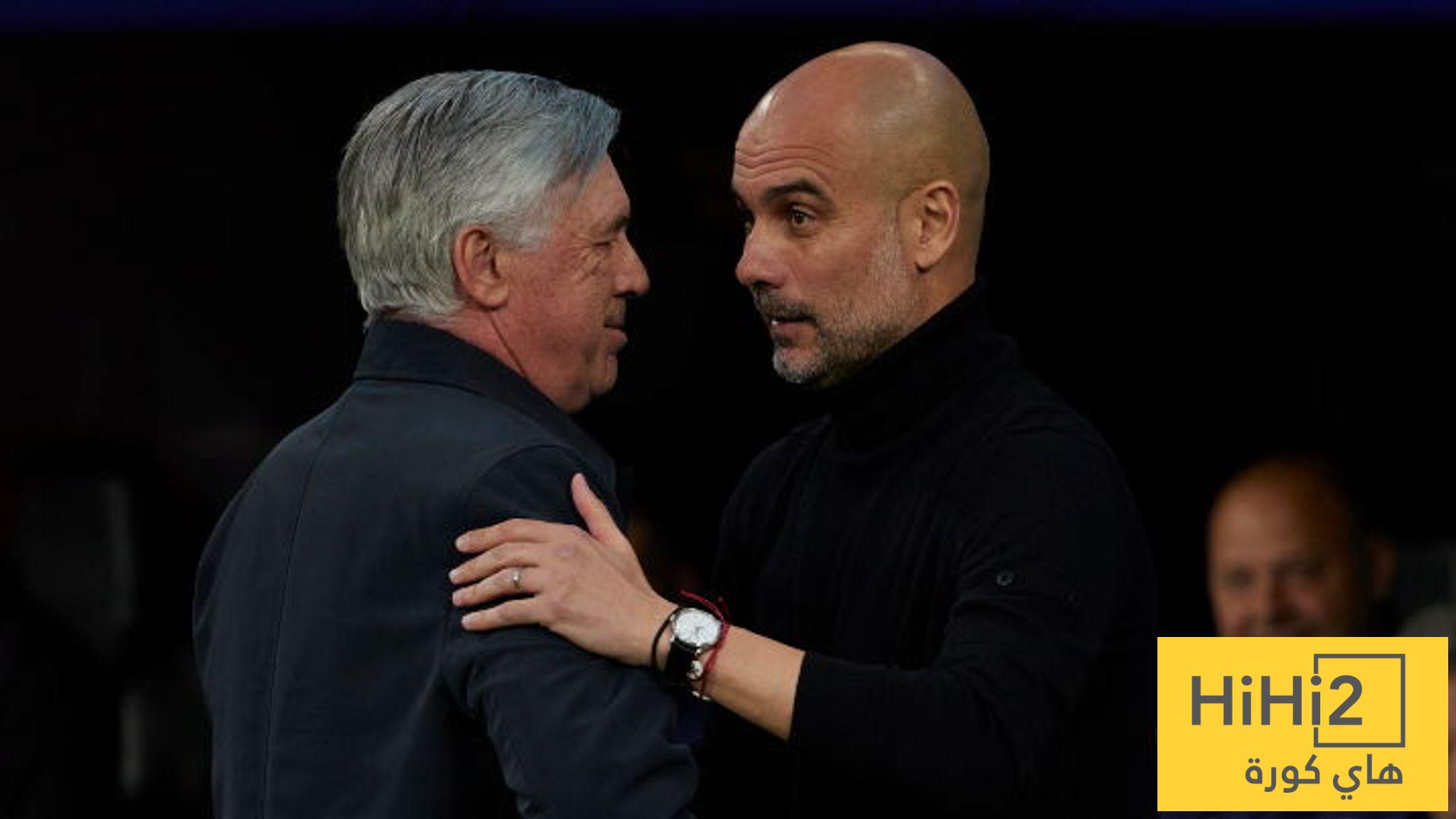 صورة : بيب غوارديولا يهدد كارلو أنشيلوتي في الأبطال