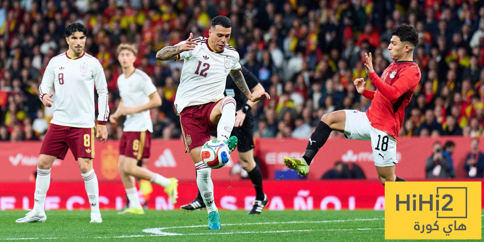 شوط سلبي بين اسبانيا و مصر