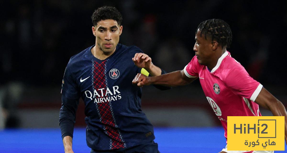 عين على حكيمي في مباراة باريس وتولوز عين على حكيمي في مباراة باريس وتولوز