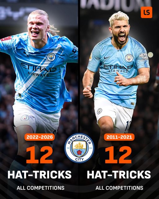 هالاند يعادل رقم أجويرو التاريخي 4 هالاند يعادل رقم أجويرو التاريخي 3