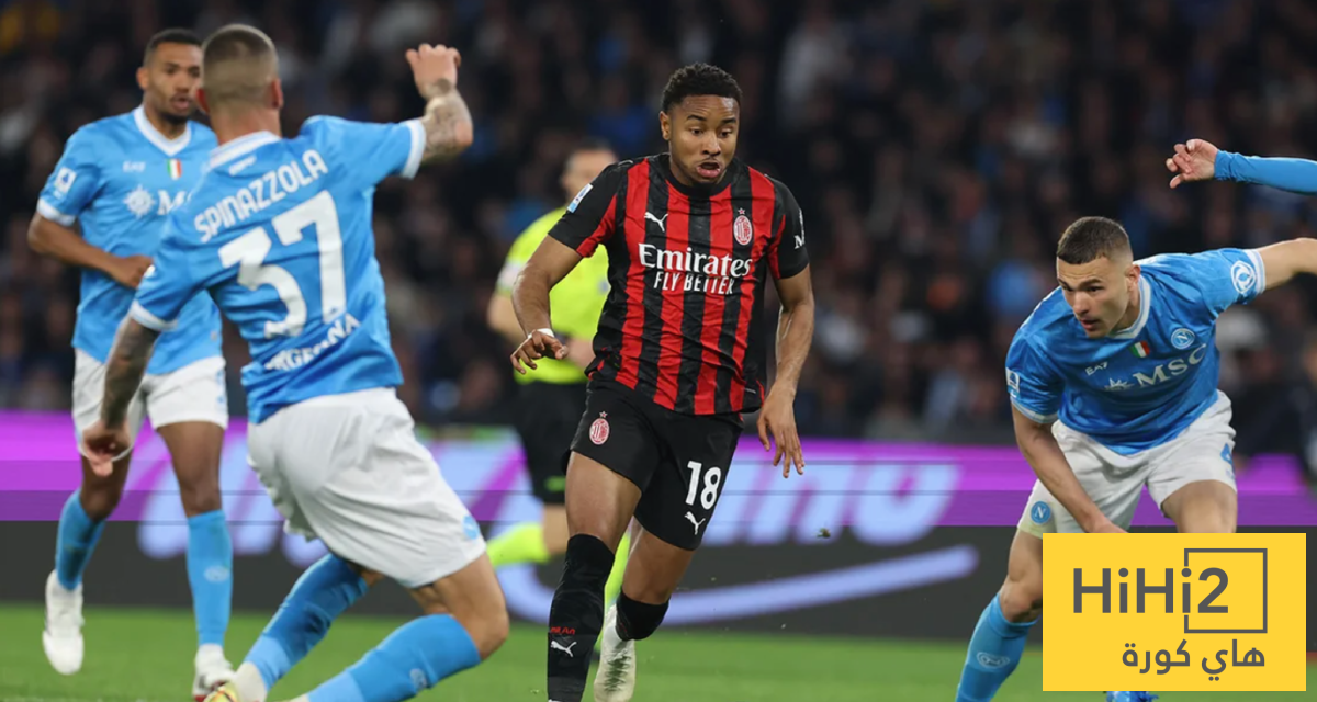 إحصائيات مباراة ميلان ونابولي بعد مرور ساعة