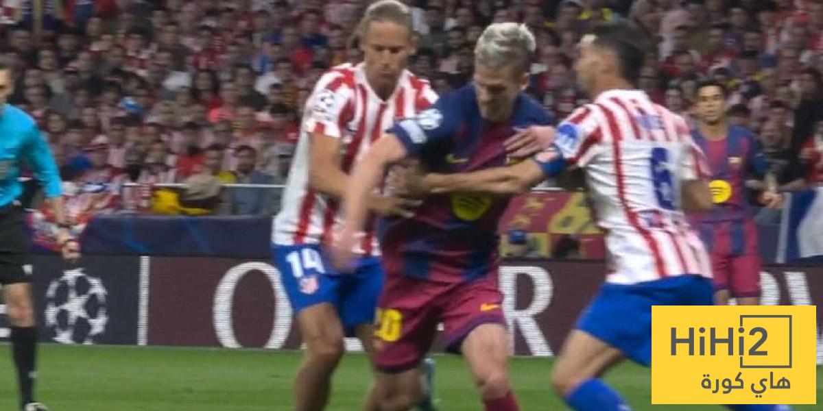 خبير تحكيمي يكشف عن رأيه في لقطة أولمو داخل منطقة جزاء أتلتيكو