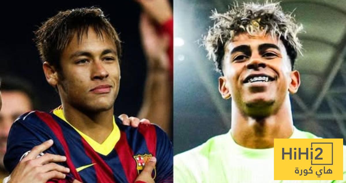 لامين يامال يهدد اكبر رقم تاريخي لبرشلونة باسم نيمار
