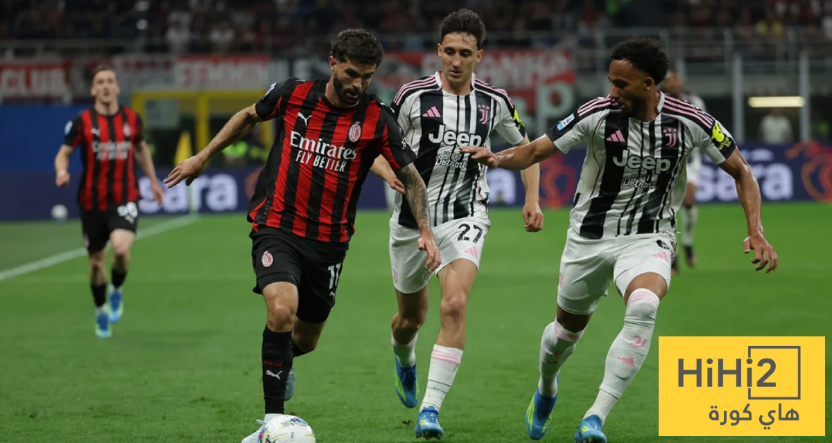 إحصائيات الشوط الأول لمباراة ميلان ويوفنتوس