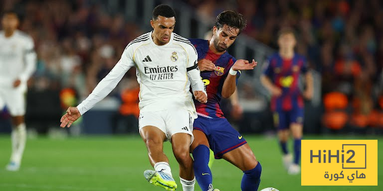 احصائيات الشوط الاول من مباراة برشلونة وريال مدريد