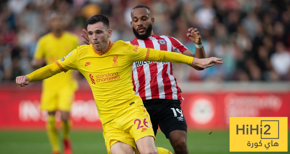 غيابات ليفربول ضد برينتفورد في الدوري الإنجليزي