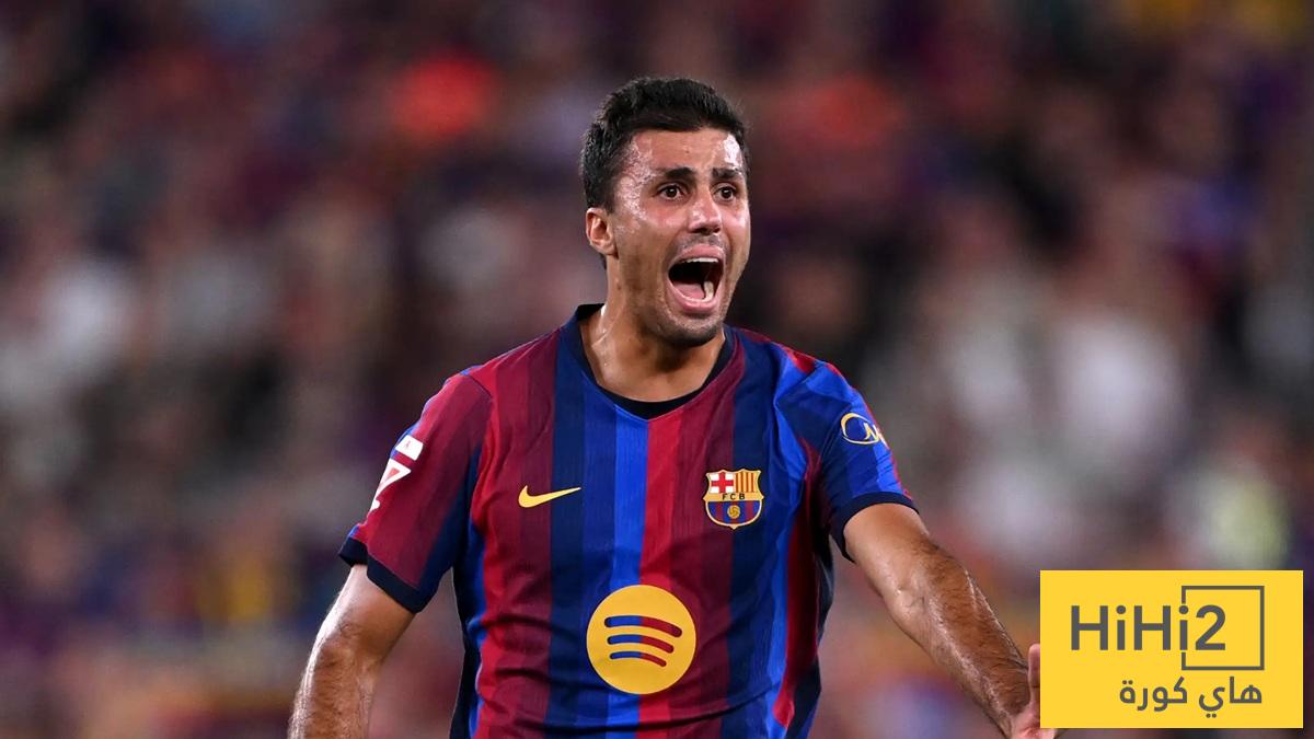 رودري يحرر ثنائي برشلونة