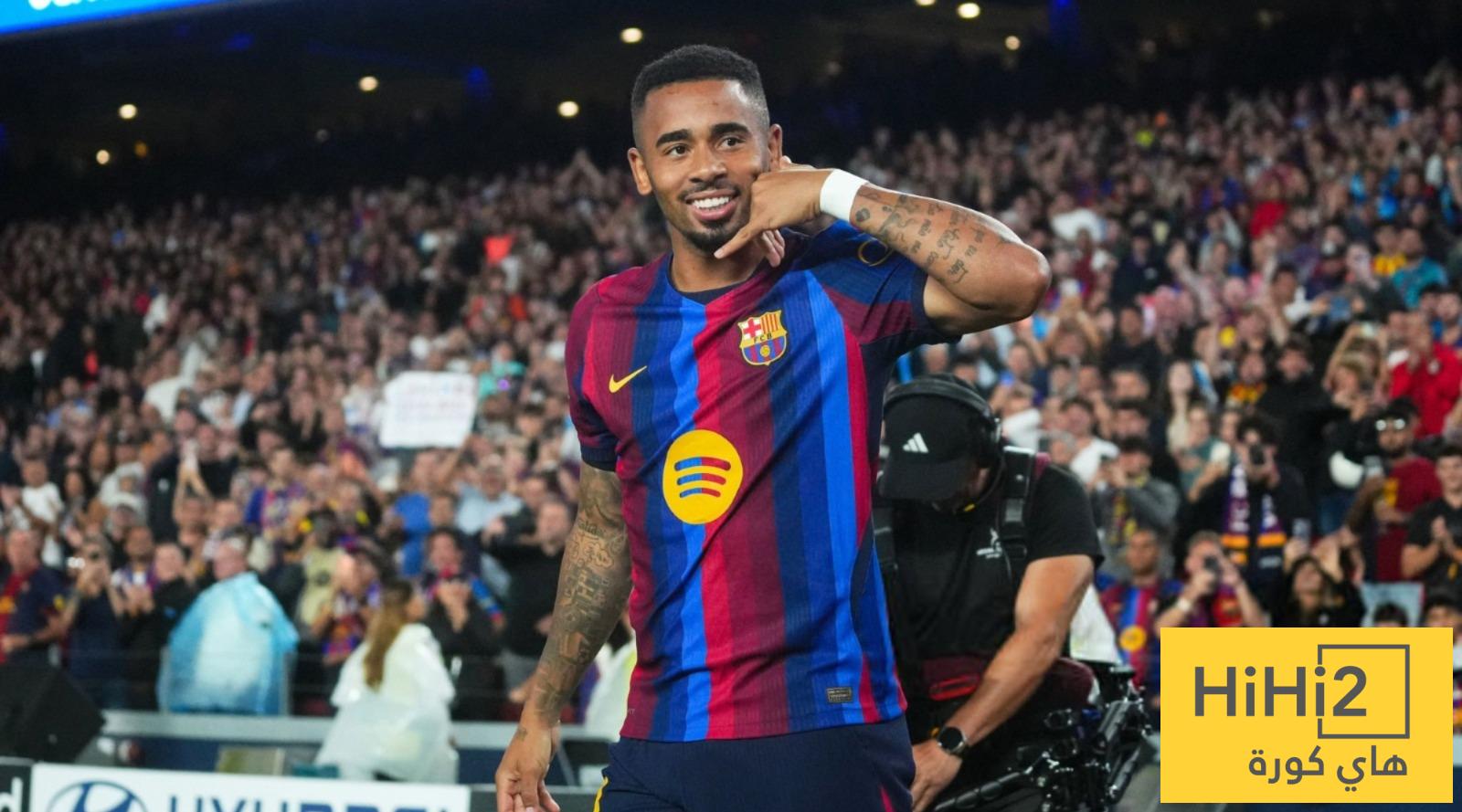 ما مدى رضا برشلونة عن بداية جيسوس؟