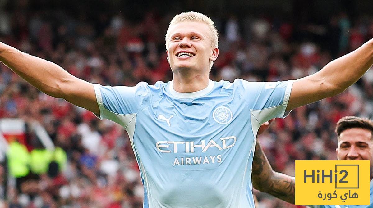 هدف هالاند في مانشستر يونايتد يقوده لإنجاز تاريخي في الدوري الإنجليزي