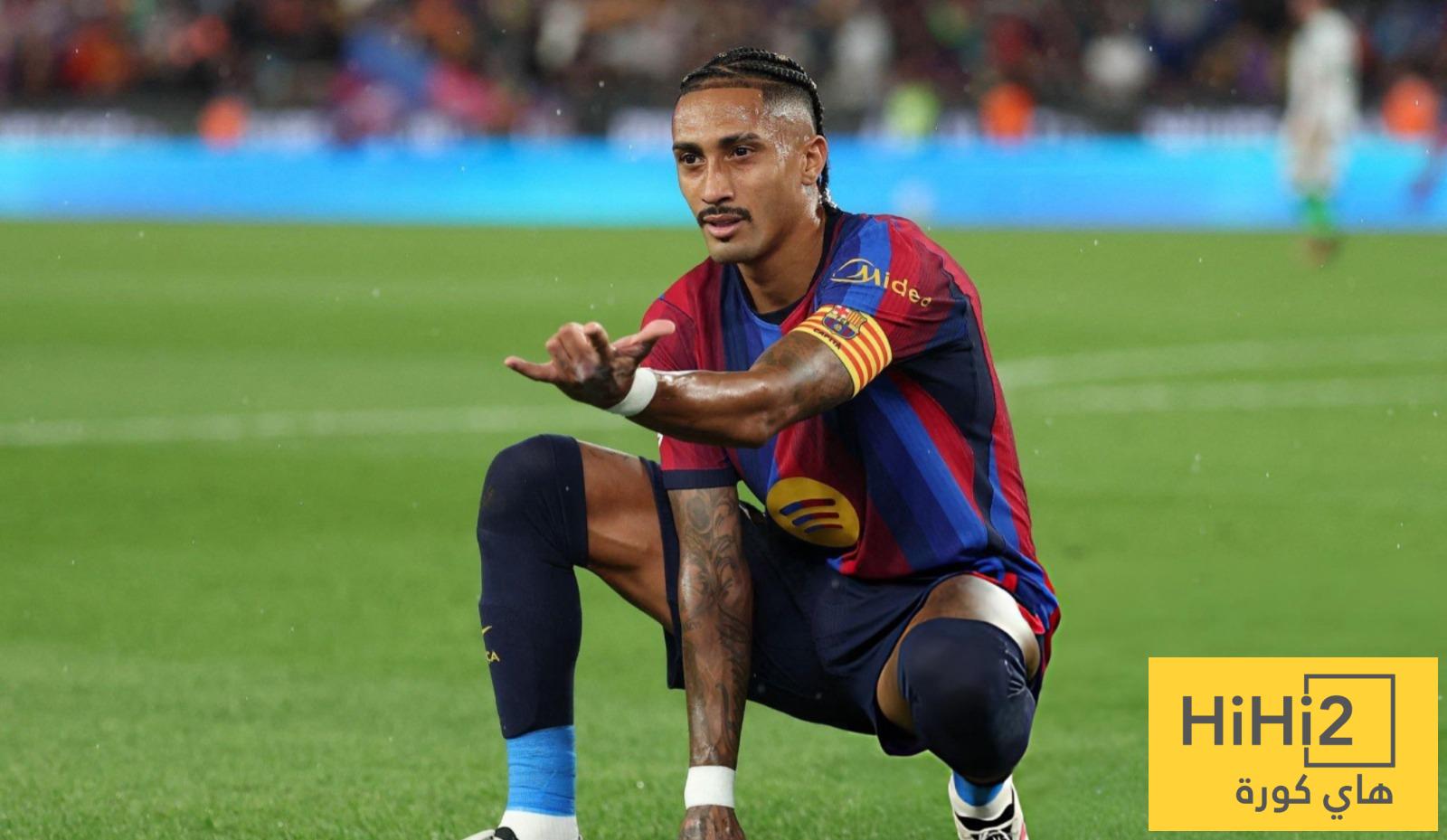 ترتيب هدافي الدوري الاسباني بعد ثنائية رافينيا امام راسينغ